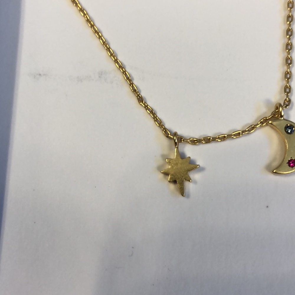 COPY - MADEWELL Gold Moon and Star Necklace - Picture 3 of 5